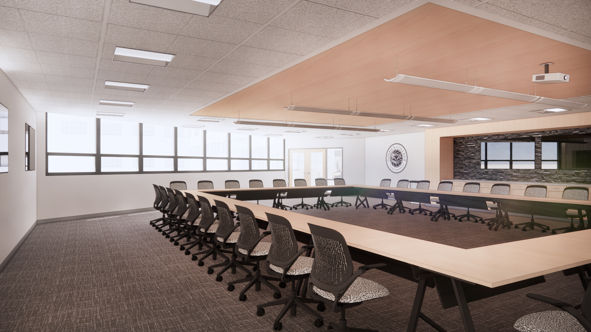 Board View of Goshen College Westlawn Nursing and Public Health educational facility